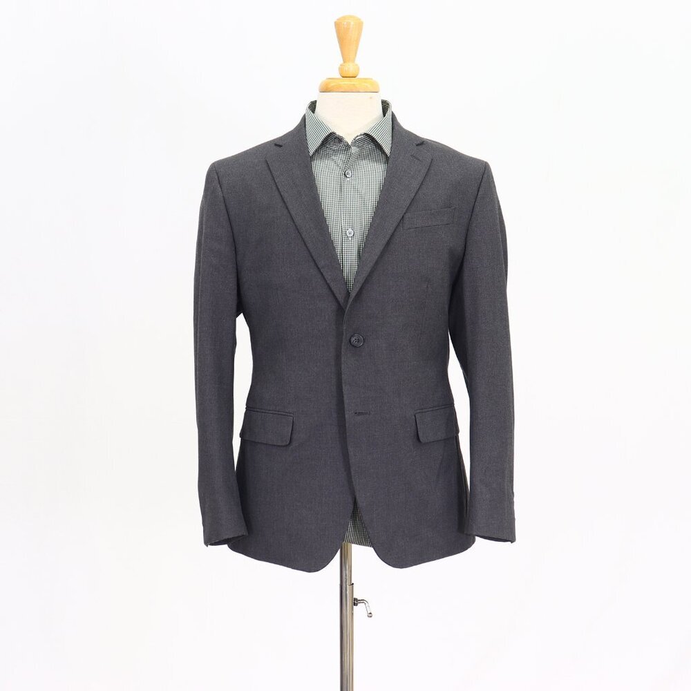 J. Ferrar 40R Gray Solid 2-Button Sport Coat Blazer Jacket T354